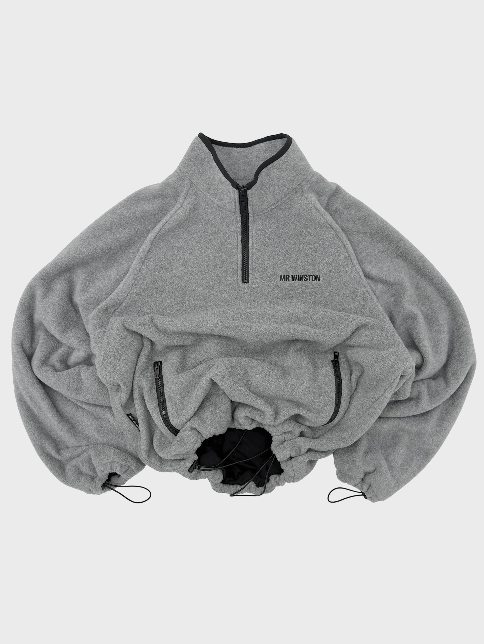 POLAR FLEECE 1/4 ZIP - GREY
