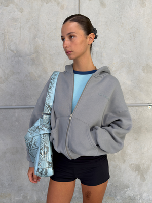 PUFF ZIP HOOD - GREY