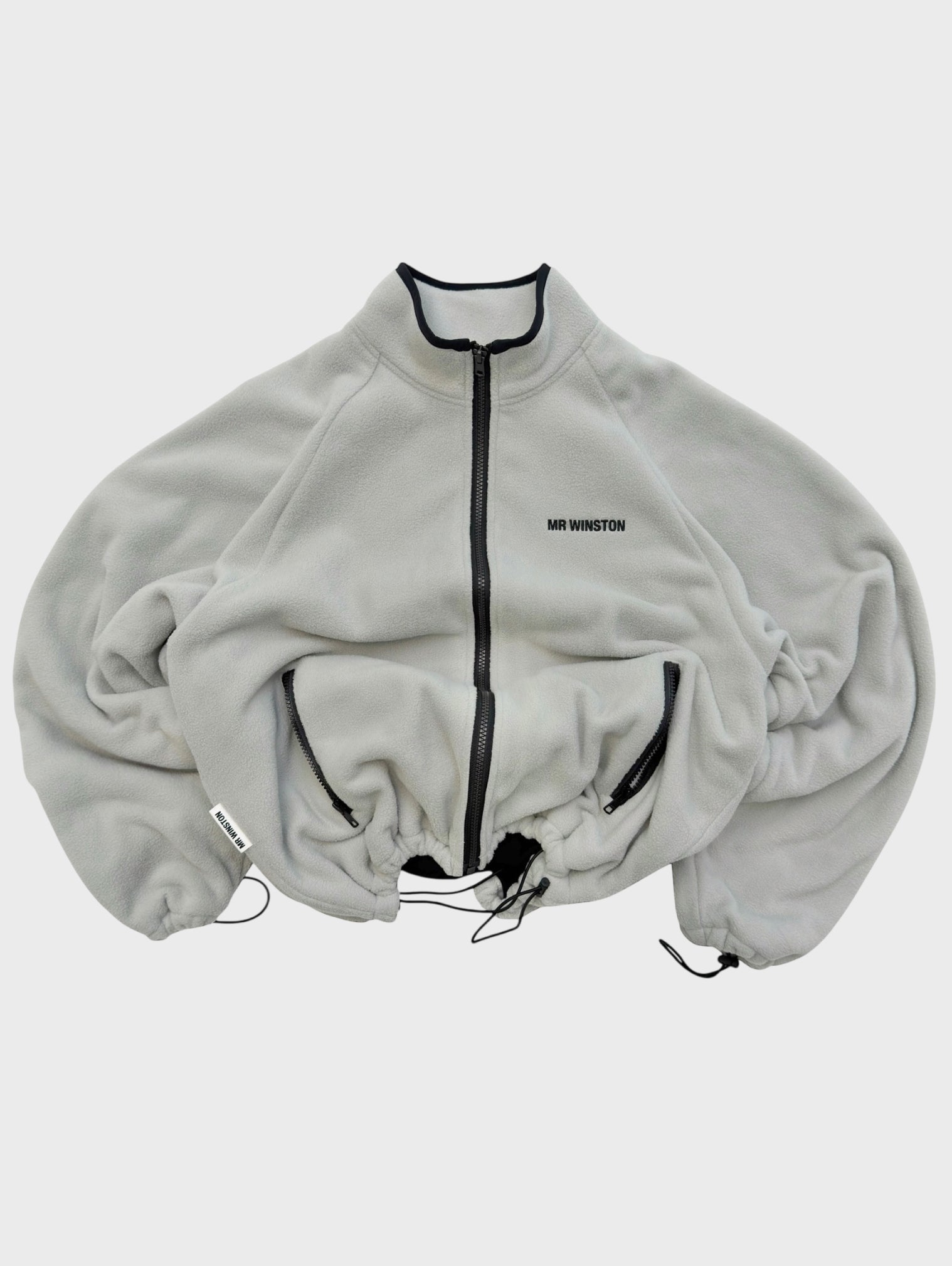 POLAR FLEECE JACKET - CEMENT