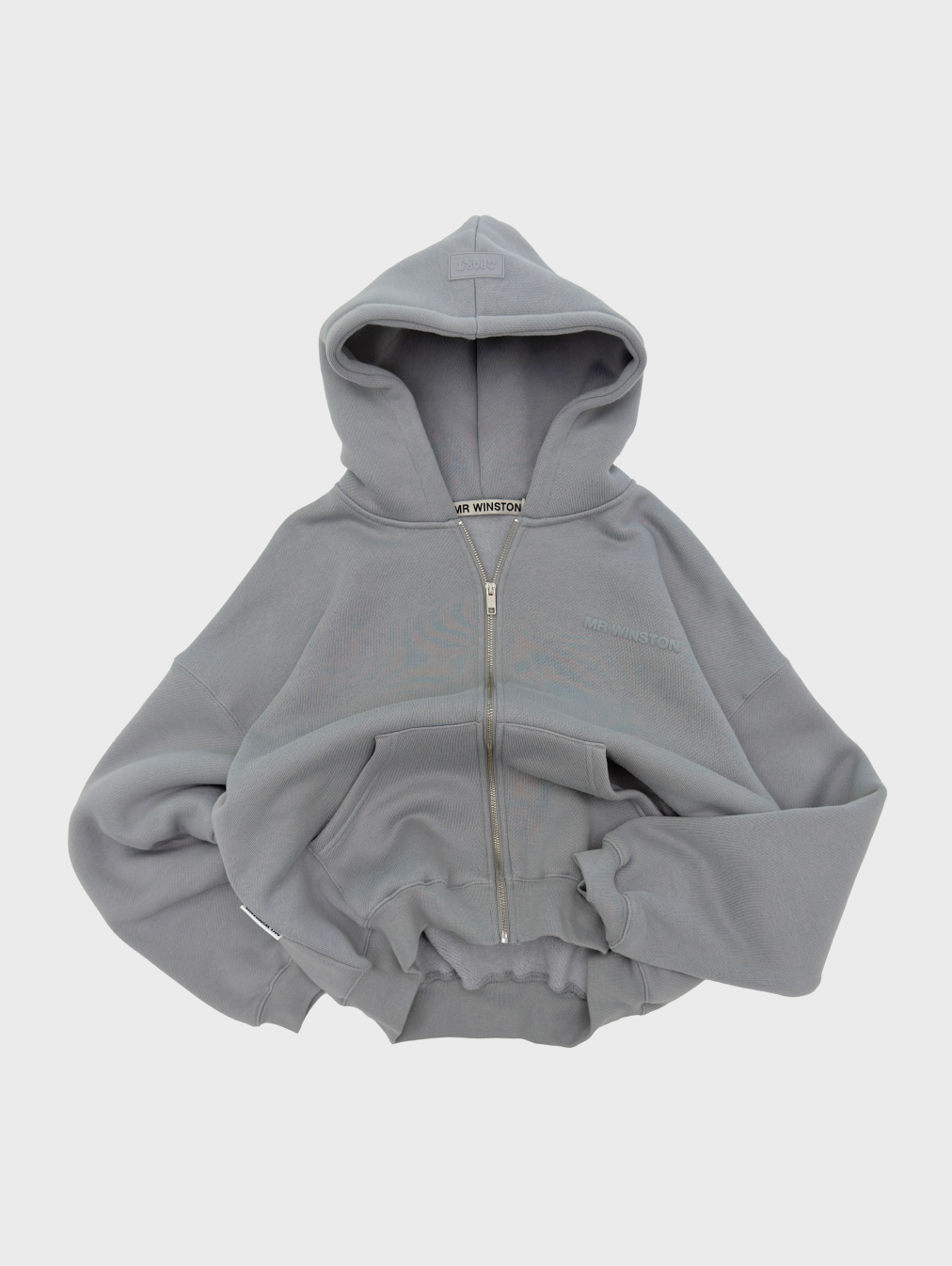 PUFF ZIP HOOD - GREY