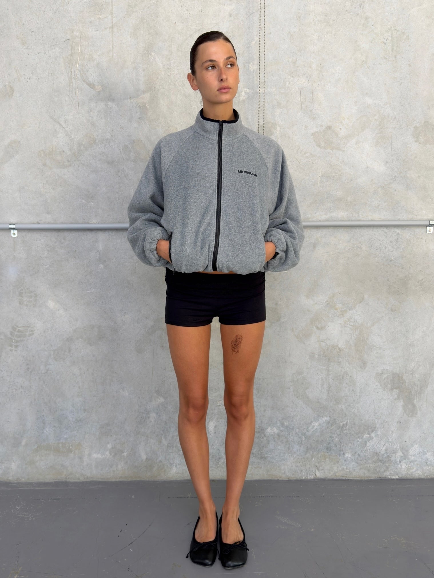 POLAR FLEECE JACKET - GREY