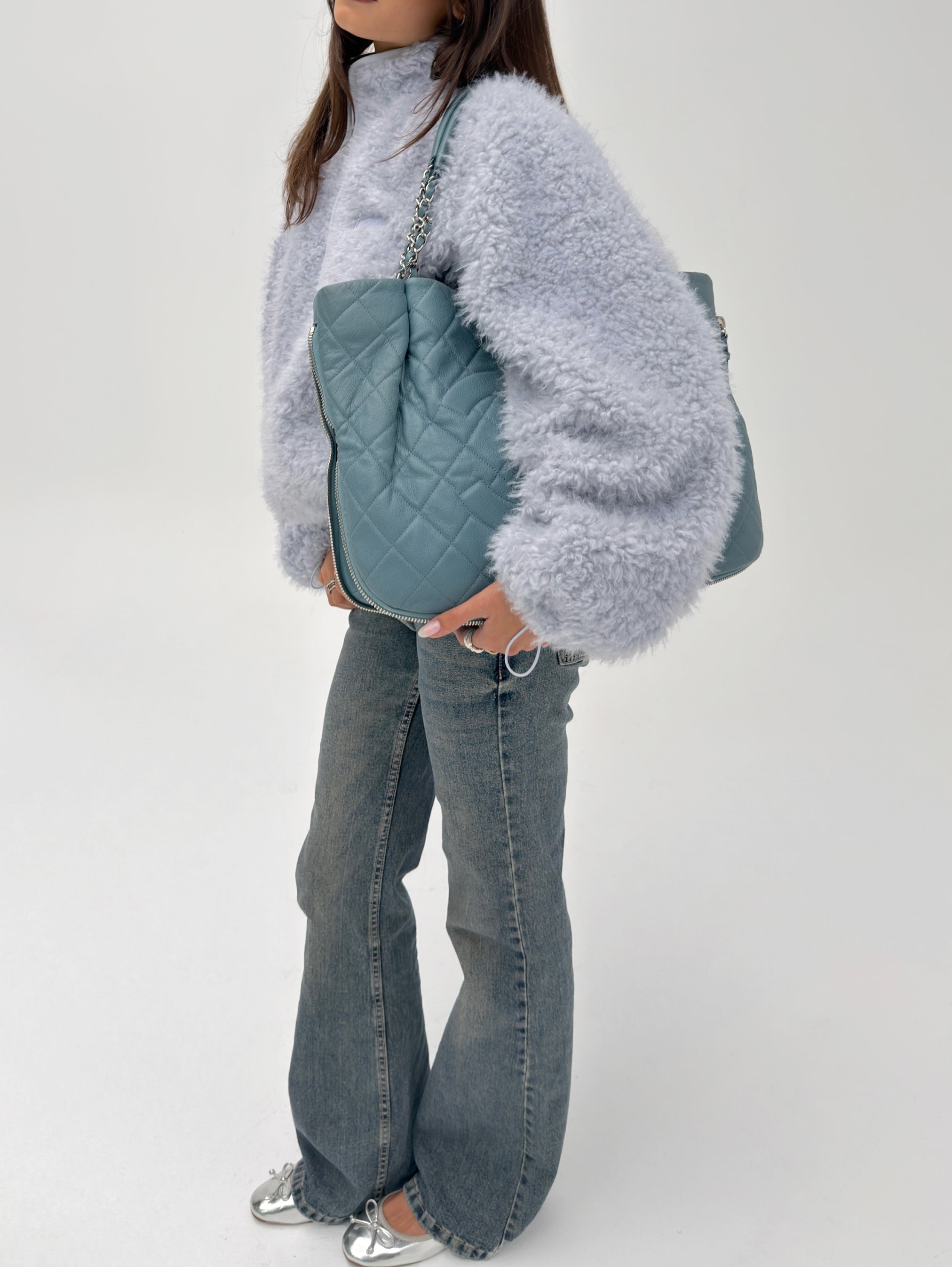 FLUFFY JACKET - ICE – MR WINSTON